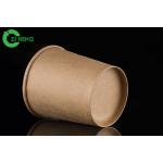 Retain heat and vent moisture food grade kraft paper eco friendly 350ml soup cup for sale