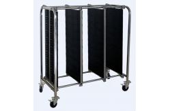 China Handle Adjustable SS304 Frame 4 Wheels ESD Magazine Rack supplier