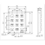 Rugged Plastic Industrial Numeric Keypad 12 Keys For Access Control System