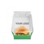 UV Coating Printing Handling Eco-Friendly Burger Boxes for Fast Food Takeaway Packaging for sale