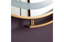 China Transform Your Bathroom with Golden Framed LED Lighted Round Wall Mirror supplier