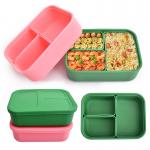 Shatterproof Harmless Silicone Lunch Containers , Microwaveable Silicone Storage Box for sale