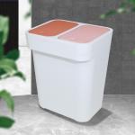 Office Kitchen Rectangular Garbage Can With Lid Top Press Cover