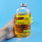 Transparent 16oz Ova 0.5L Plastic Beverage Jar for sale