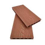 Garden Non Slip Composite Decking Tiles WPC Walnut Wood Plastic 3D Embossed for sale