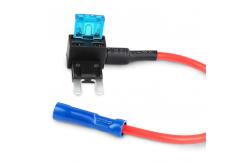 China Black ATM Add A Circuit Fuse Holder Mini 12V Inline Blade Fuse Holder supplier