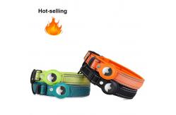 China Custom Logo Polyester Pet Collars Leashes Adjustable Tracking 40cm Dog Collar OEM supplier