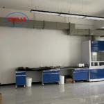 Excellent Customer Service Multiple Cabinets and Wood Materials Chemistry Lab Workbench Solution for Advanced Laboratory Work for sale