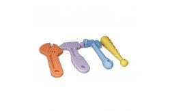 China Wrench Hammer Silicone Chew Toy Engineering Tool Shape Food Grade Baby Teether supplier