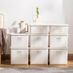 Tall And Short OEM Stacking Storage Bins On Wheels Pp