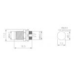 IP67 Waterproof Industrial M8 Male Front Mount Socket With 3/4pin Screw Terminal