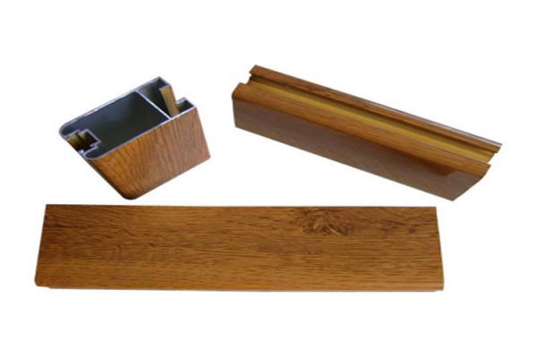 6063-T5 Wood Grain Aluminum , Aluminum Extrusion Profile For Office Room