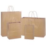 China UV Coating Recyclable 125 Gram Kraft Paper Bags For Shopping Packing manufacturer