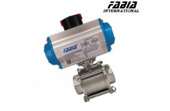China Three-Piece Pneumatic Ball Valve For Automatic Operation supplier