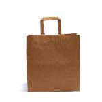 Biodegradable Kraft Paper Bag With Handles Embossing / Stamping / Varnishing Printing for sale