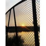 Durable Black Chain Link Fence Privacy Fabric Hot Dipped Galvanized Mesh Fence for sale