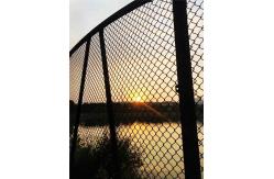 China Durable Black Chain Link Fence Privacy Fabric Hot Dipped Galvanized Mesh Fence supplier