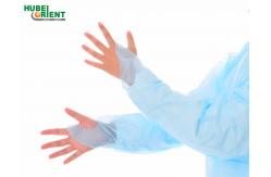 China Polythene Disposable CPE Protective Gown For Particle Prevention supplier