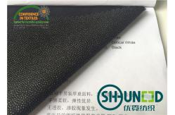 China Broken Twill Weave Interlining Material Fusible Adhensive Black supplier