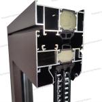 Two Cavity Aluminum Alloy System Windows 1m Triple Double Glass 1.8mm Profile