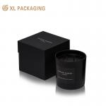 Custom Kraft Candle Packaging Box With Lid And Base , Rigid Gift Candle Boxes With Paper Tray for sale