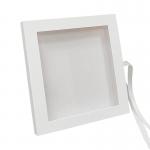 Square Book Shaped PVC Clear Top Window Magnetic Cardboard Packaging Box With Ribbon