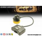 376G Yellow Water Proof Underground Led Miners Cap Lamp With 8000lux Strong Brightness