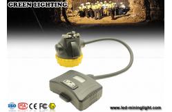 China 376G Yellow Water Proof Underground Led Miners Cap Lamp With 8000lux Strong Brightness supplier