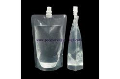 China Custom Clear Plastic Liquid Drinking Stand Up Pouch With Spout supplier