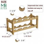 Bamboo Double Layer Wave Wine Rack For Bar Storage