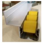 2mm Thickness Plastic Guide Rails , Linear Motion Guide Rail 3 Meter Length for sale