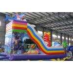 Custom Printed Inflatable Dry Slide with Bouncy Castle Design for Kids Events