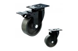 China Cast Iron  75mm Top Rigid Plate Black Fork Medium Duty Casters for table supplier
