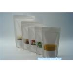 In Stock Clear Window Kraft Paper Pouches Resealable Zipper For Food Packaging