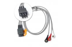 China 3/5 Lead EKG / ECG Cable ECG Accessories For Precise Measurement supplier