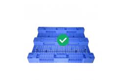 China Stackable HDPE Reusable Plastic Pallet 5T Load Blue Food Grade Single Faced supplier
