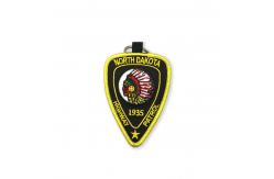 China Motorcycle Embroidered Key Chain Rings Chenille Ironing Backing OEM supplier