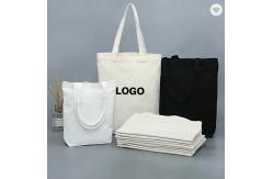 China 2022 Customized Totes With Logo Black Cotton Canvas Grocery Bags 230gsm supplier