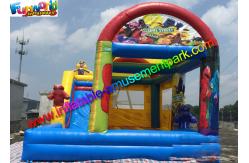 China Customized Elmo And Sesame Inflatable Bouncer Slide , Jumping Slide With Pool supplier