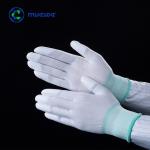 High Density White Polyester Cleanroom Gloves Carbon Fiber ESD Gloves Industrial Good Quality