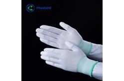 China High Density White Polyester Cleanroom Gloves Carbon Fiber ESD Gloves Industrial Good Quality supplier