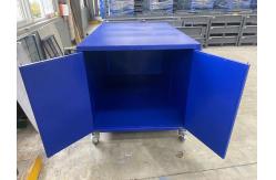 China Galvanized Steel Collapsible Pallet Cage Powder Coated Folding Stackable Transport Solution supplier