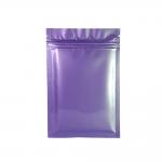 Resealable Zipper Smell Proof Mylar BRC Poly Resealable Bags Matt Black Bag for sale