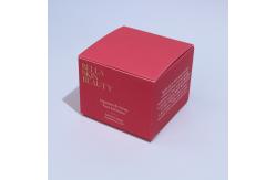 China Custom Logo Printed Packaging Skincare Boxes With Solid Red Texture Paper supplier