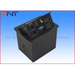 Black Video Desktop Pop Up Plug Socket For Luxury Conference Table for sale