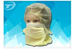China Disposable astronaut cap with face mask  2ply / 3ply earloop , made of polypropylene fabric supplier