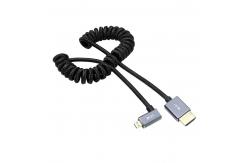 China Alvin's 8K Left Angle Micro HDMI Cable Coiled 48Gbps supplier