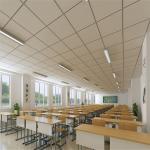 Mineral Fiber Acoustic Soundproof Ceiling Heat Reduction Fire Resistant for sale