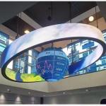 Outdoor 360° Degree Cylinder LED Display Column Curve Screen Advertising Billboard for sale