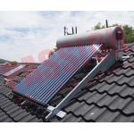 Integrated Pressurized Rooftop Solar Water Heater Silver Steel Outer Tank for sale